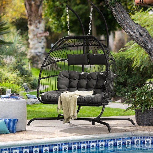 New double swing egg chair - egg,