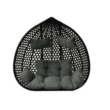 Double Hanging Egg Chair Black