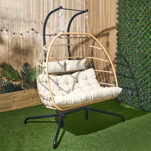 Ohs double hanging egg chair - hanging,