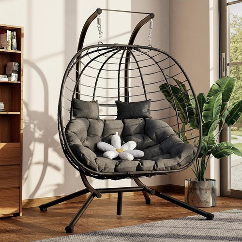 Double egg chair with - chair, metal