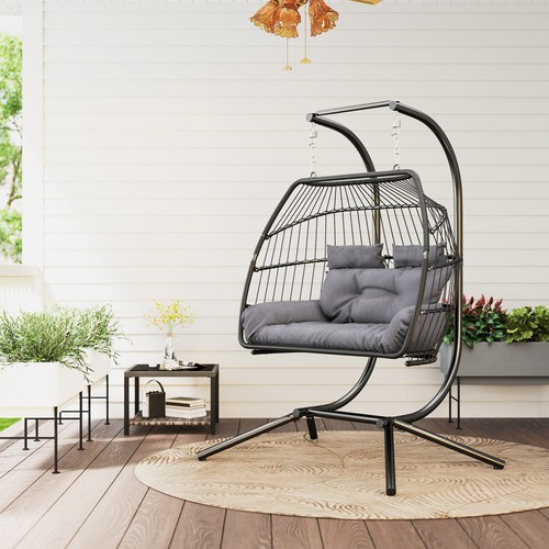 Rattan double hanging egg - hanging,