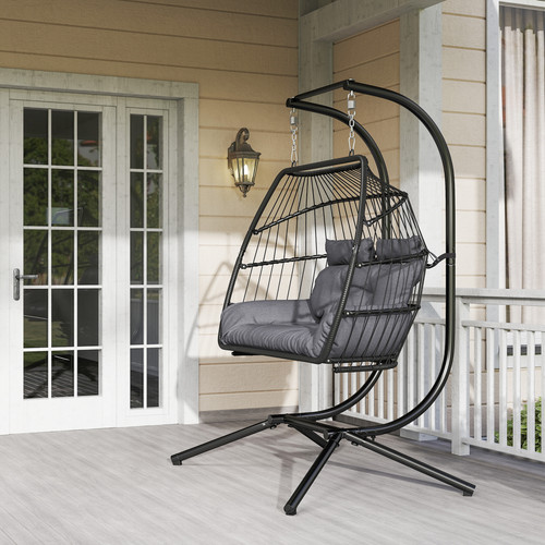 Rattan double hanging - hanging, egg